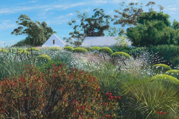 Garden Path, Glen Dirk Farm Constantia painting