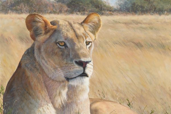 Her Distant Gaze painting